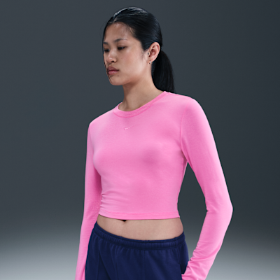 ★ Nike★ Sportswear Chill Knit Slim Crop T-shirt W Armor N Nike Sportswear Chill Knit Women's Slim Cropped T-Shirt